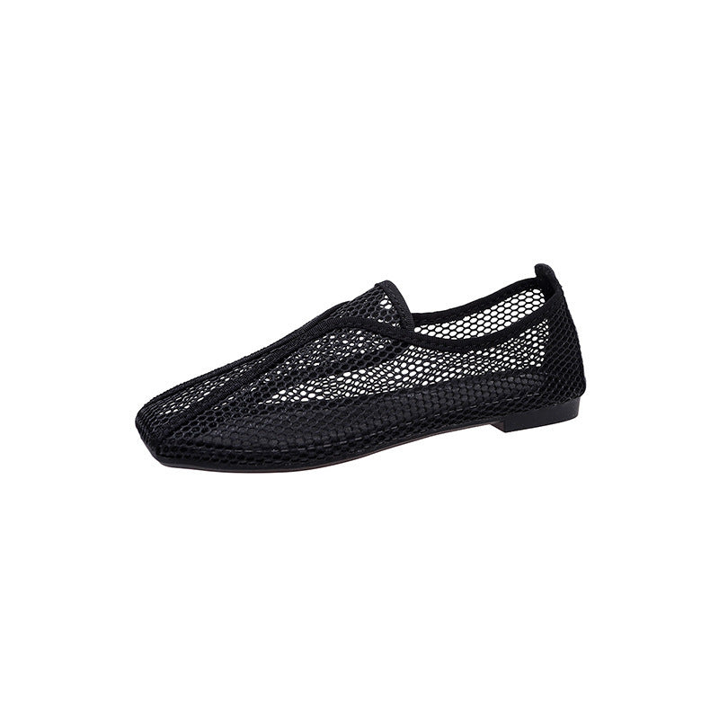 Damen Slip-On Ballerinas aus atmungsaktivem Netzmaterial EB