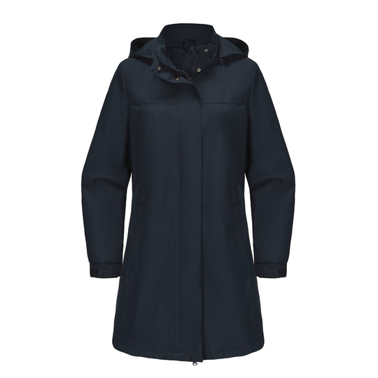 Damen funktionale Übergangsjacke mit verstellbarem Kapuzenkragen und praktischen Taschen EB