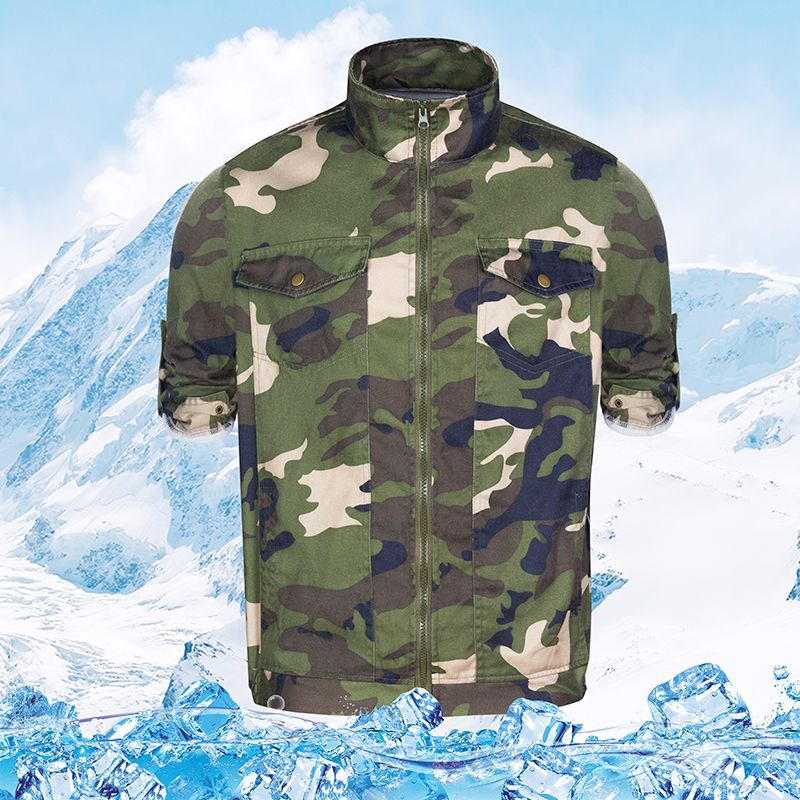 Herren Camouflage Utility-Jacke R&B