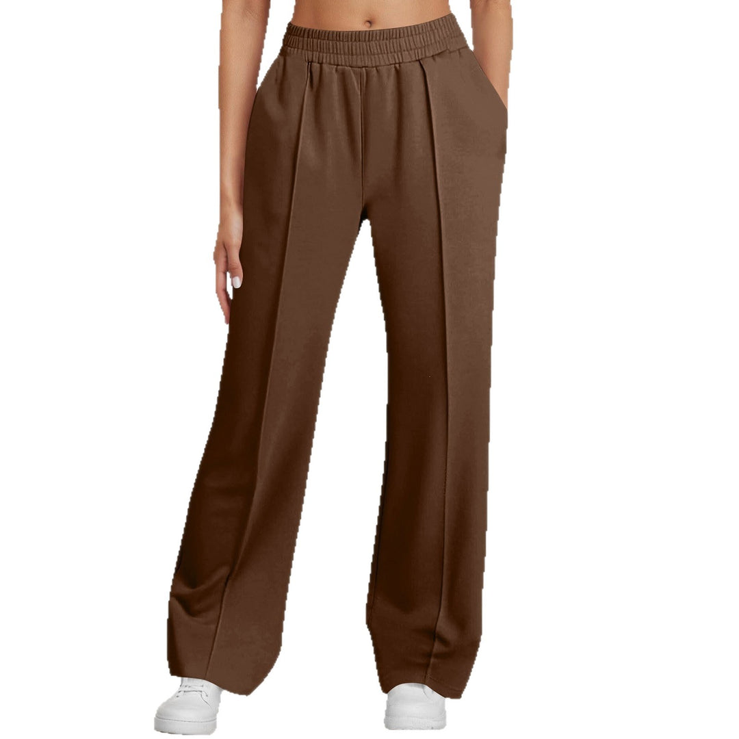 Damen nan elegante Bundfalten-Hose mit hohem Komfortbund, Bügelfalte und seitlichen Eingrifftaschen EB