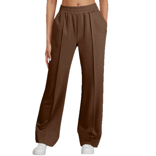 Damen nan elegante Bundfalten-Hose mit hohem Komfortbund, Bügelfalte und seitlichen Eingrifftaschen EB