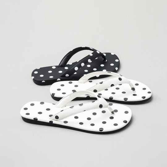 Damen Zehentrenner-Sandalen mit modischem Punktedesign EB