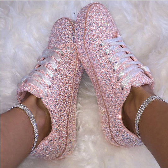 Damen Glitzernde Sneaker mit atmungsaktiver Sohle und zusätzlichem Komfort EB