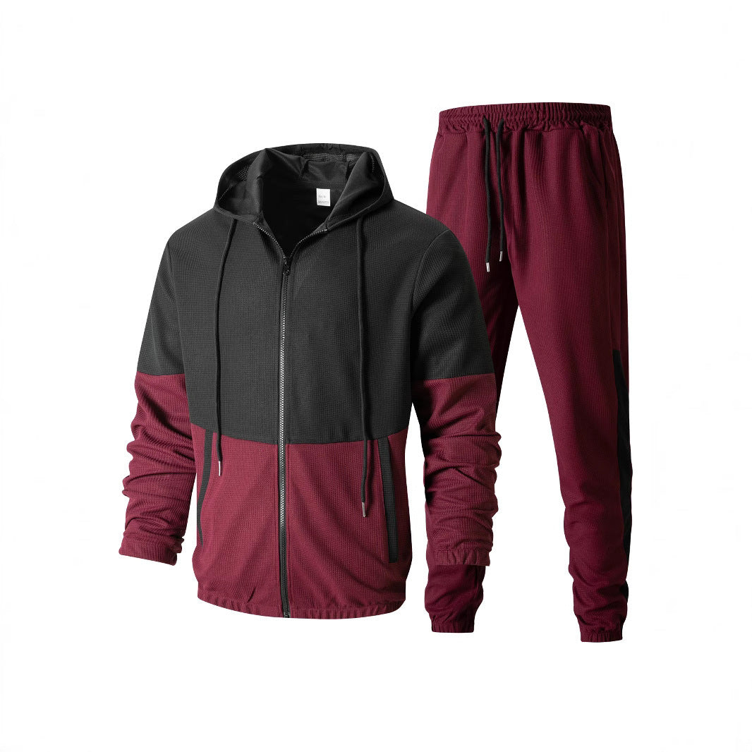 Herren modischer Trainingsanzug mit leistungsstarkem Funktionsmaterial und stylischem Blockdesign EB