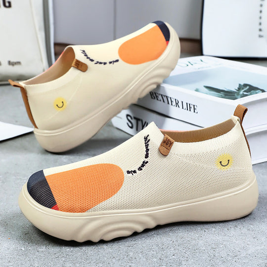 Damen Modische und atmungsaktive Slip-On Sneakers EB