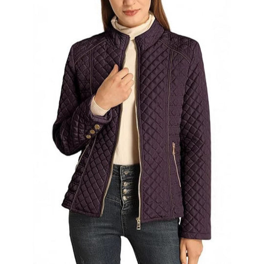 Damen gesteppte Freizeitjacke mit hohem Kragen EB