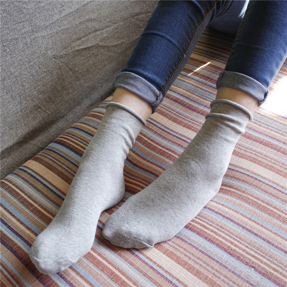 Damen Komfortable Baumwollsocken im klassischen Stil EB