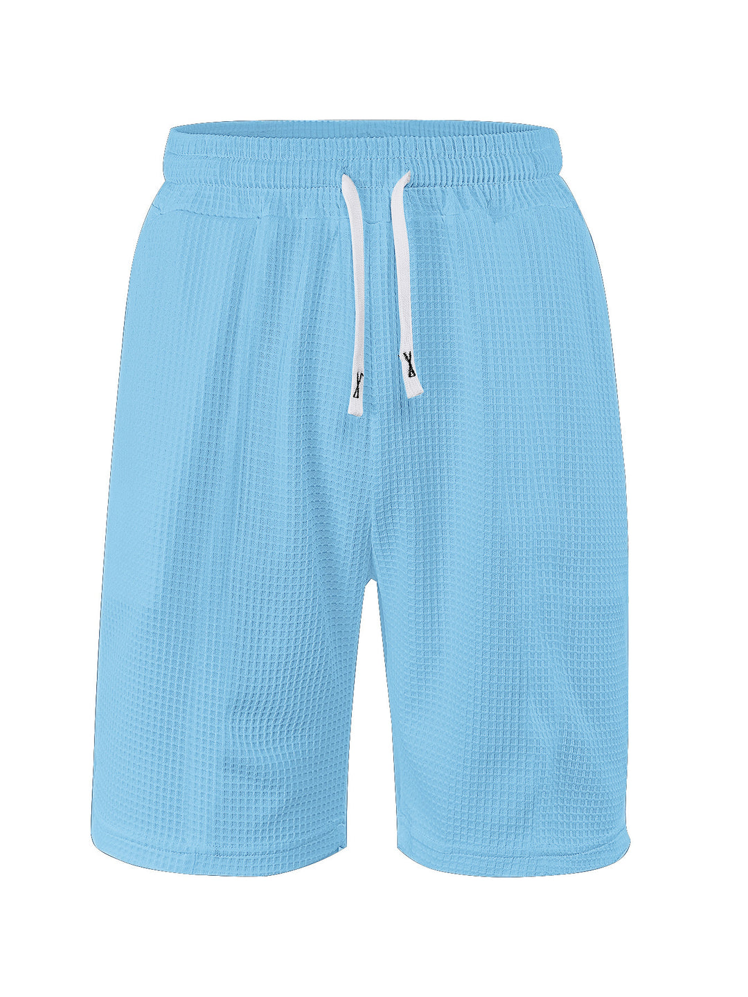 Herren nan atmungsaktive Waffel-Pyjama-Shorts mit elastischem Komfortbund, Tunnelzug und seitlichen Eingrifftaschen EB