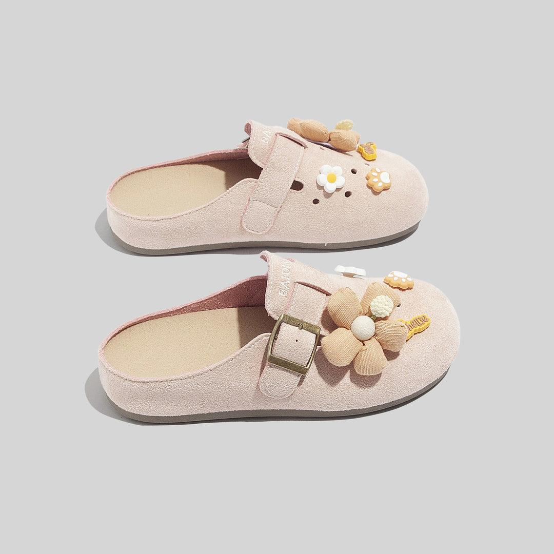 Damen Clogs mit floralem Dekor und verstellbarem Riemen EB