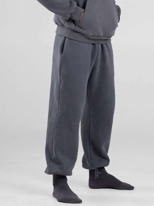 Damen nan lässige Sweatpants mit hohem Bund, seitlichen Eingrifftaschen und elastischen Bündchen EB