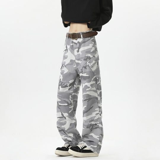 Damen Cargohose im modischen Camouflage-Design mit hohen Taschen EB