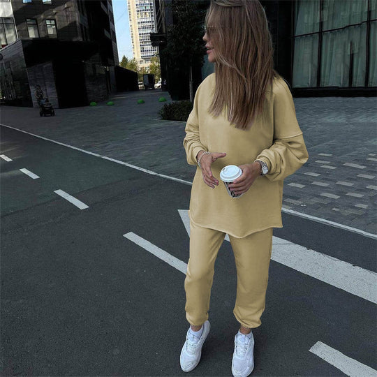 Damen kuscheliges oversized Sweatshirt und Jogginghose Set aus French Terry EB