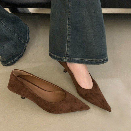 Damen spitze Pumps mit elegantem Absatz EB