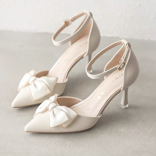 Damen Elegante Pumps mit verspieltem Schleifendetail EB