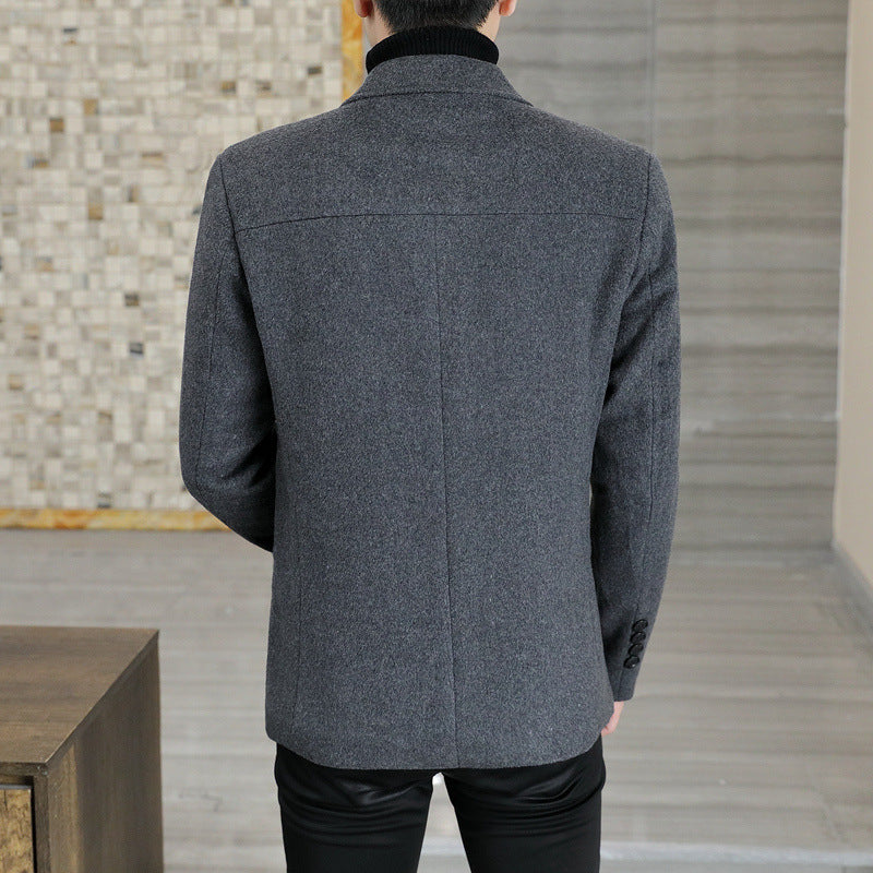Herren Elegantes Wollmix-Sakko mit schmaler Passform und Reverskragen EB