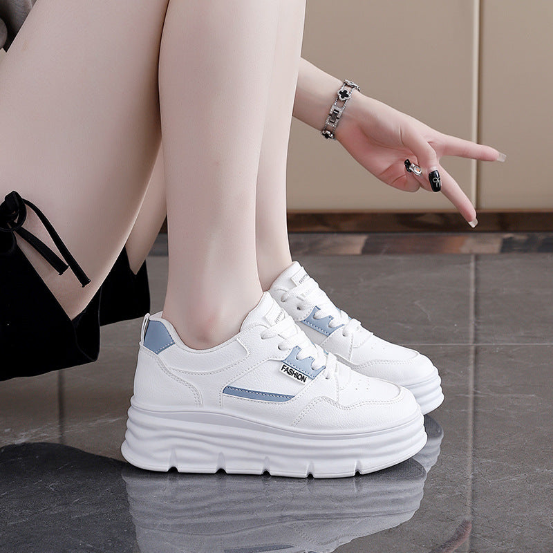 Damen modische Plateau Sneakers mit sportlichem Design EB