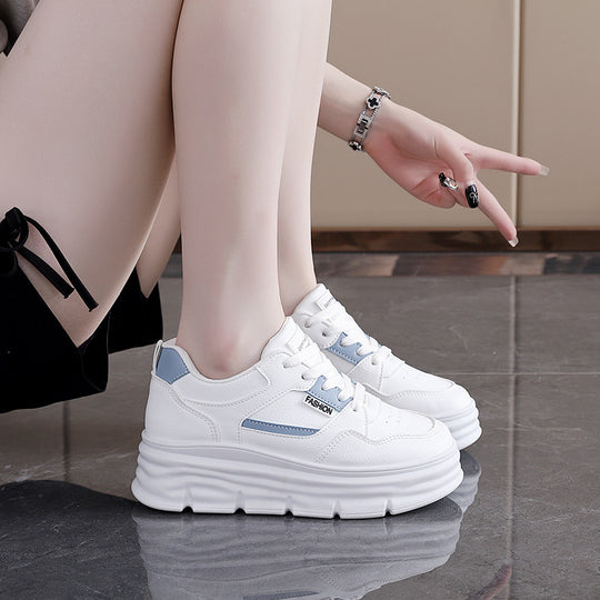 Damen modische Plateau Sneakers mit sportlichem Design EB