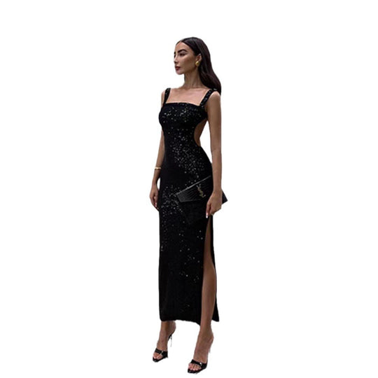Damen Glamouröses Paillettenkleid mit schmalem Schnitt und verführerischem Design EB