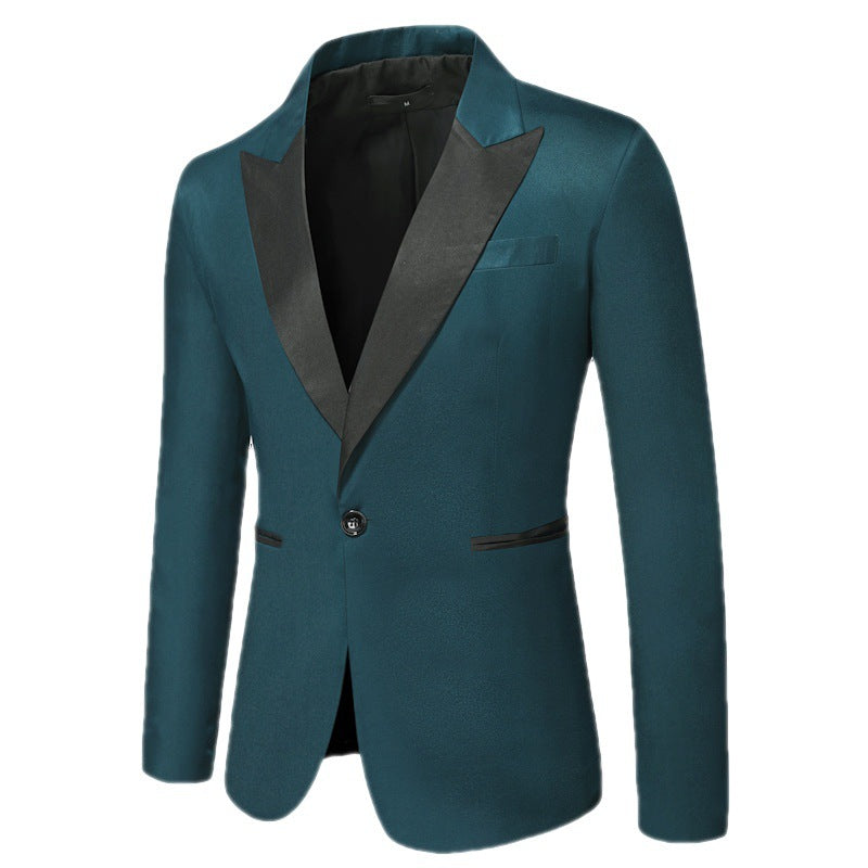 Herren Eleganter Smoking-Blazer mit klassischem Revers und zeitlosem Design EB