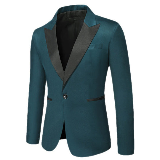 Herren Eleganter Smoking-Blazer mit klassischem Revers und zeitlosem Design EB