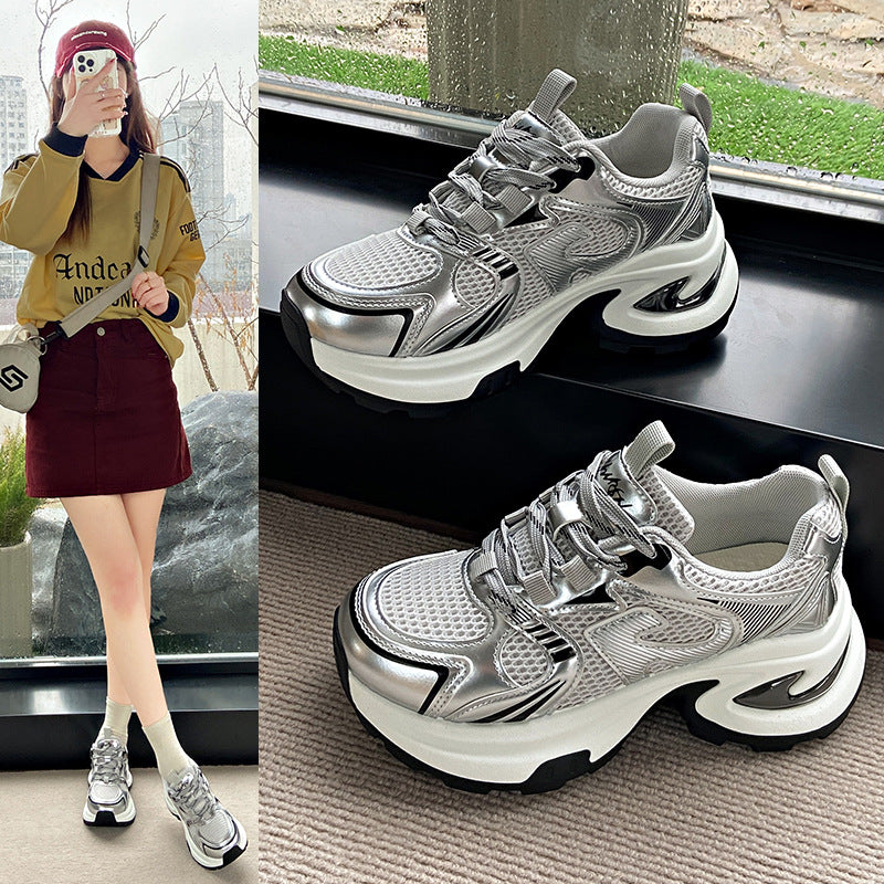 Damen Sportliche Sneakers mit atmungsaktivem Obermaterial und dämpfender Laufsohle EB