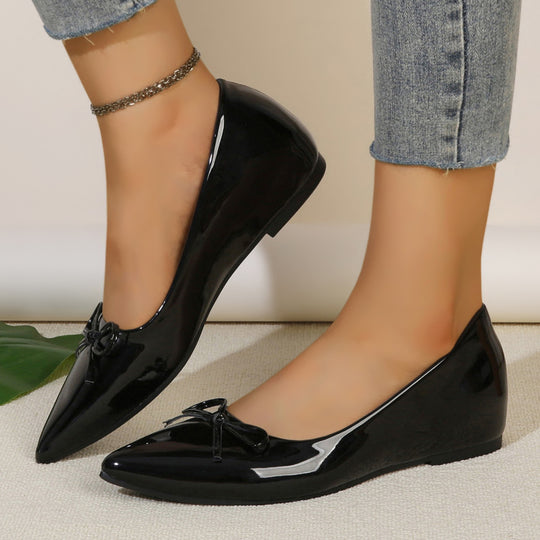 Damen Elegante Ballerinas mit modischem Schleifen-Detail EB