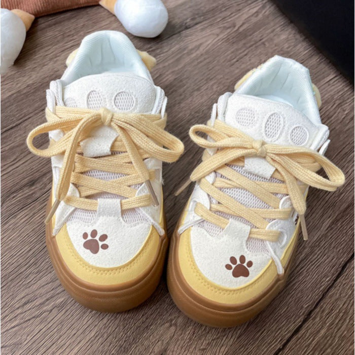 Damen Trendy Sneaker mit tierischem Design EB