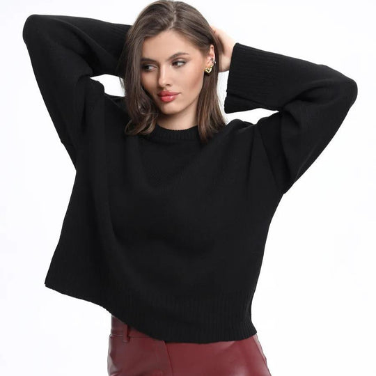 Damen Bequemer Pullover mit Oversized-Schnitt und breiten Ärmeln EB