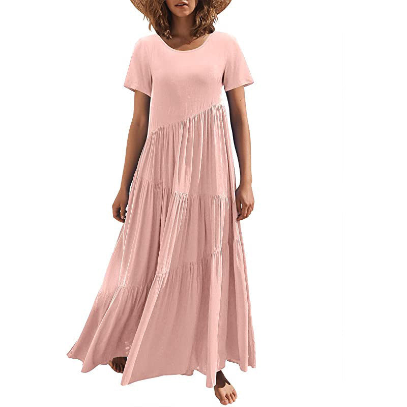 Damen Maxikleid mit lässiger Passform und fließendem Saum EB