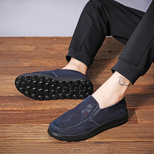 Herren Komfortable Slipper aus hochwertigem Wildleder EB