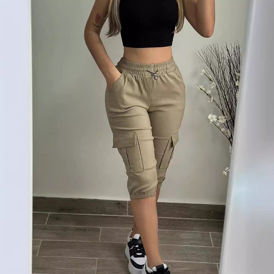 Damen Cargo-Jogginghose mit praktischen Taschen und elastischem Bündchen EB