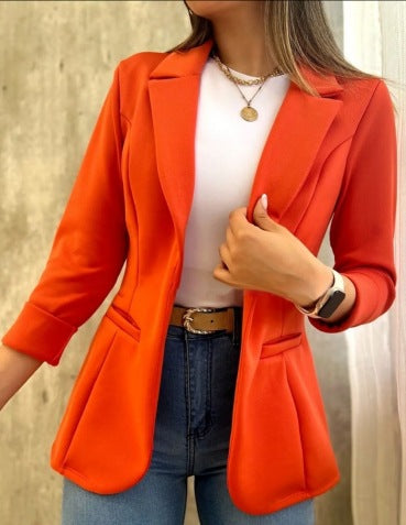 Damen Modischer Blazer mit lässigen Taschen EB
