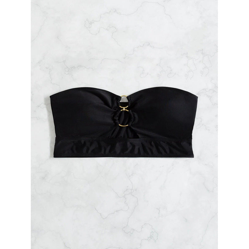 Damen Bandeau-Bikini-Oberteil mit innovativer Raffung EB