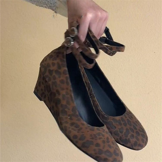 Damen Ballerinas mit modischem Leopardenmuster EB