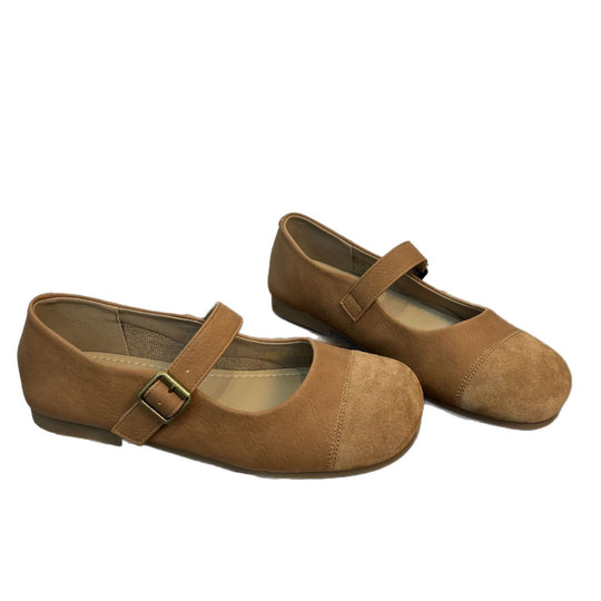 Damen klassische Ballerinas mit verstellbarem Riemen und bequemer Innensohle EB