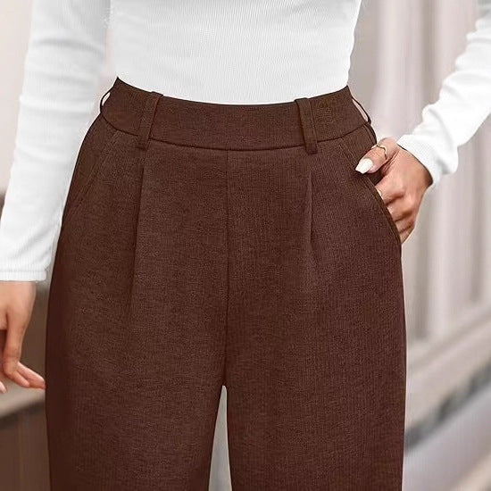 Damen weite Palazzo-Hosen mit elegantem Bund EB