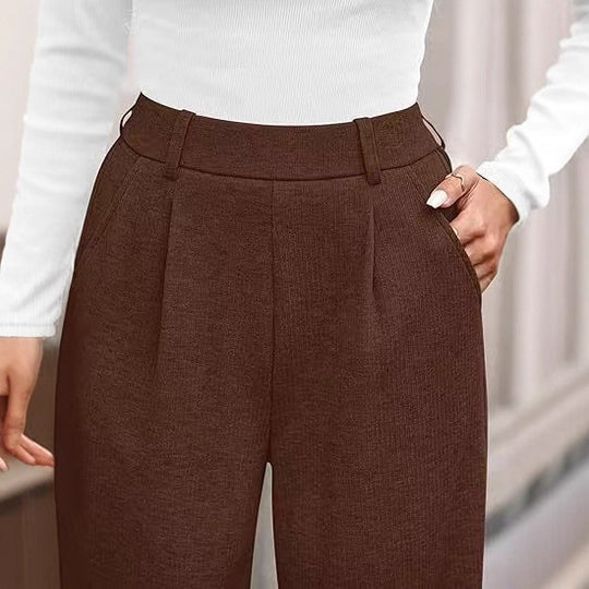 Damen weite Palazzo-Hosen mit elegantem Bund EB