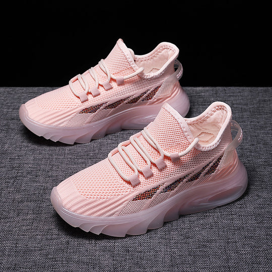 Damen Sportliche Freizeit Sneakers mit atmungsaktiver Mesh-Oberfläche und dämpfender Sohle EB