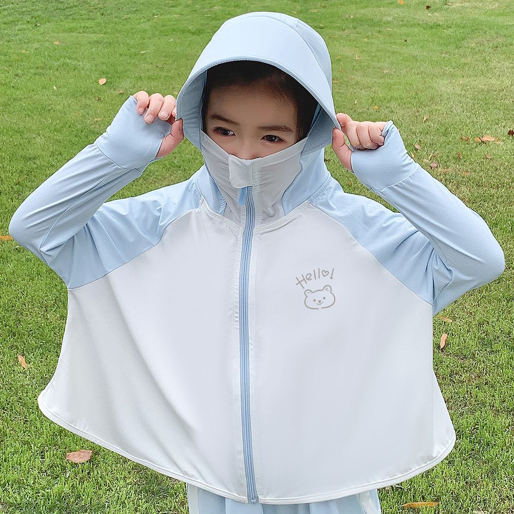 Mädchen funktionale UV-Schutzjacke mit Kapuze EB