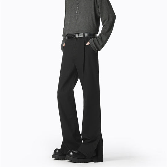 Damen elegante, weite Freizeithose mit feinen Falten und hochwertigen Materialien EB
