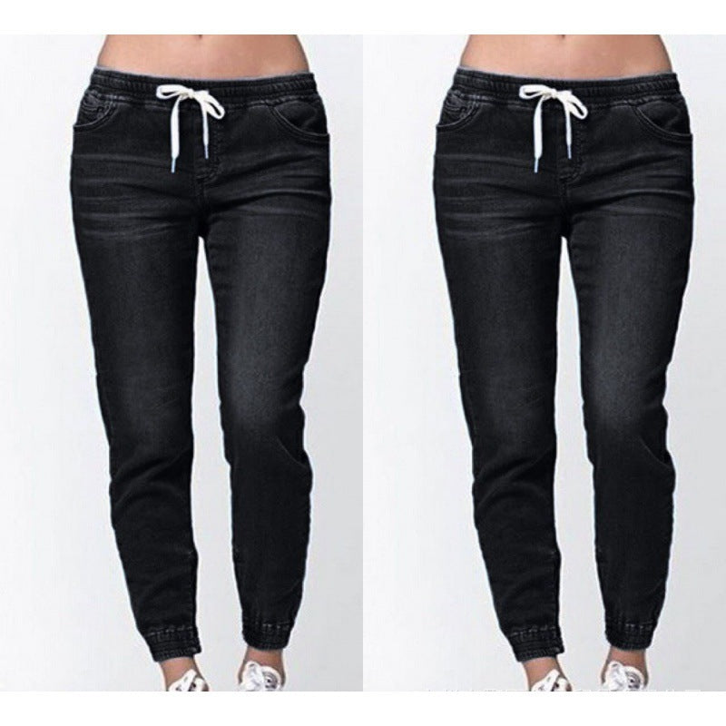 Damen Joggingjeans mit elastischem Bund und praktischen Taschen EB