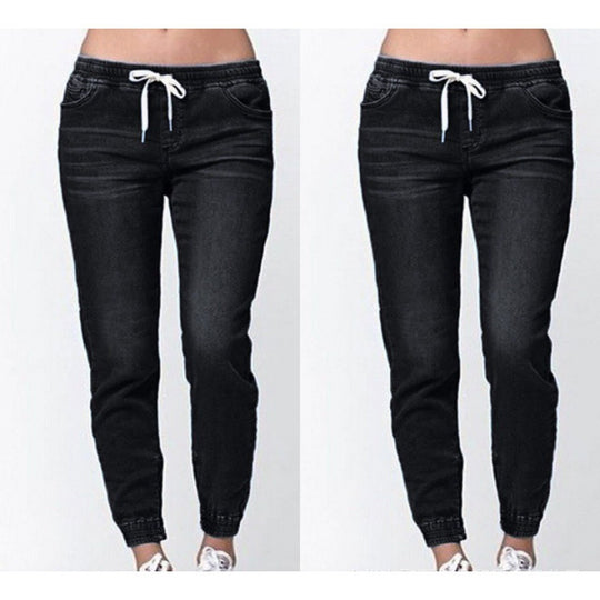 Damen Joggingjeans mit elastischem Bund und praktischen Taschen EB
