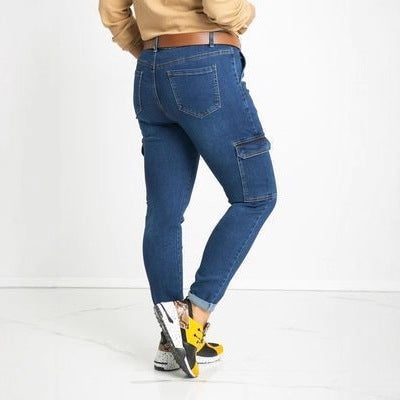 Damen Cargo-Jeans mit praktischen Taschen und modischem Schnitt EB