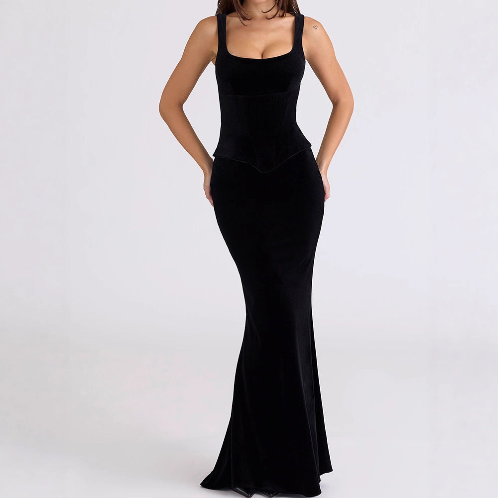 Damen Figurumspielendes Maxikleid mit elegantem Schnitt EB