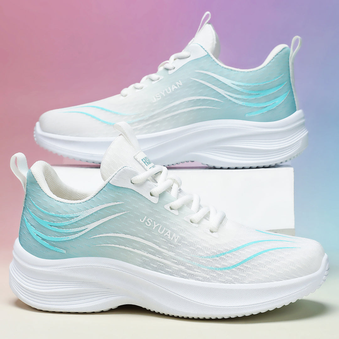 Damen Sportliche Leichtgewicht Sneakers mit atmungsaktivem Obermaterial EB