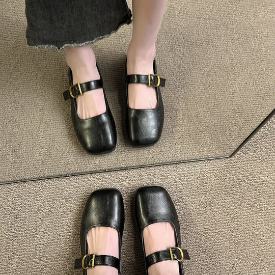 Damen elegante Mary Jane Ballerinas mit modischer Schnalle EB