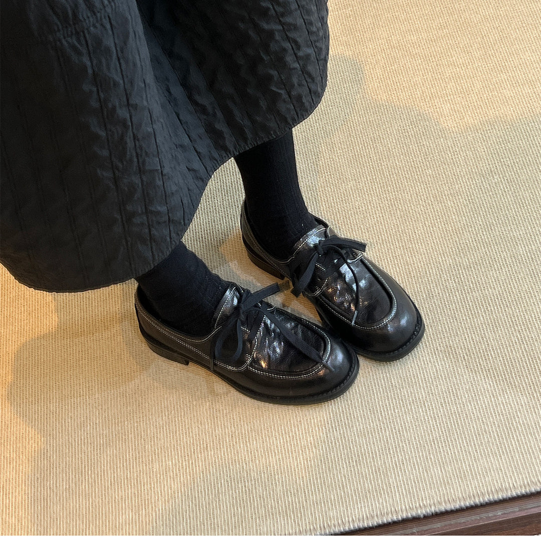 Damen Schnürschuhe mit hochwertigem Leder und komfortabler Innensohle EB