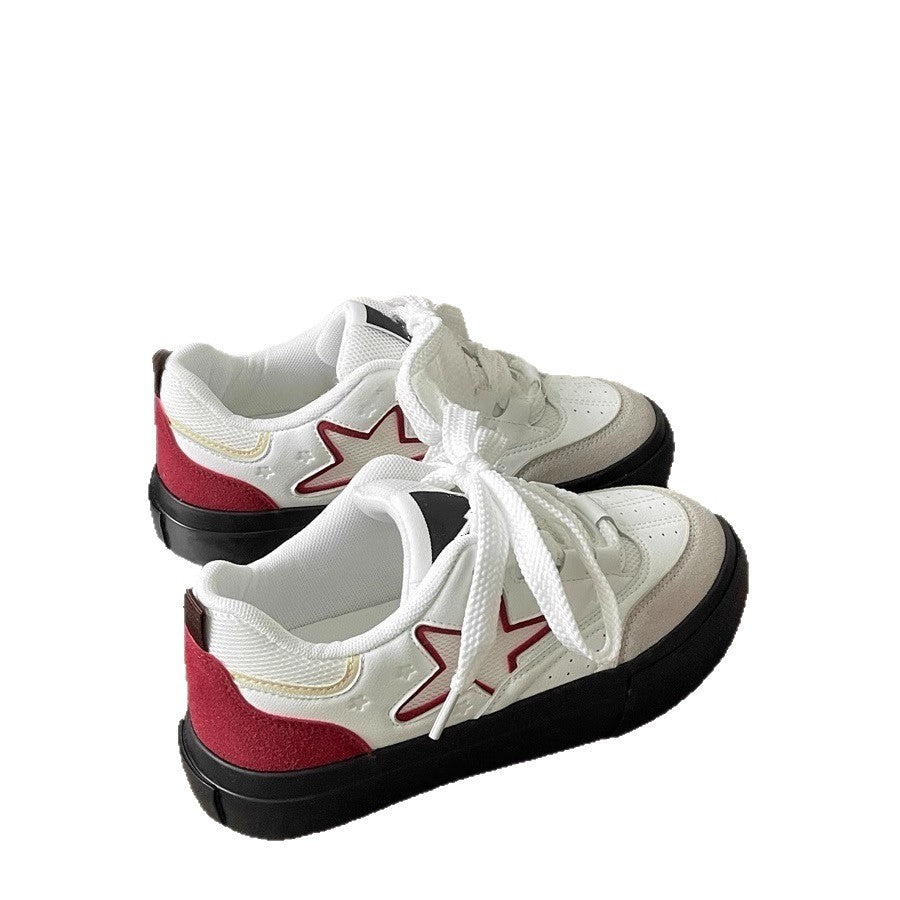 Damen Sportliche Sneakers mit kreativen Sternenapplikationen EB