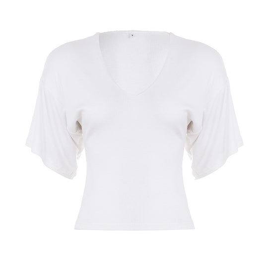 Damen lässiges V-Neck T-Shirt EB
