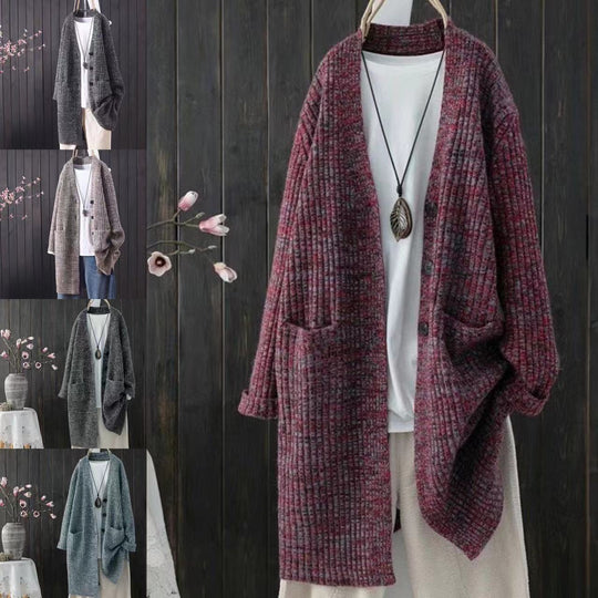 Damen Strickjacke mit durchgehendem Knopfverschluss und lässigem Schnitt EB